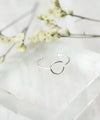 Silver Oval Geometric Ring  (Free size) / RN8016