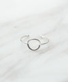 Silver Oval Geometric Ring  (Free size) / RN8016