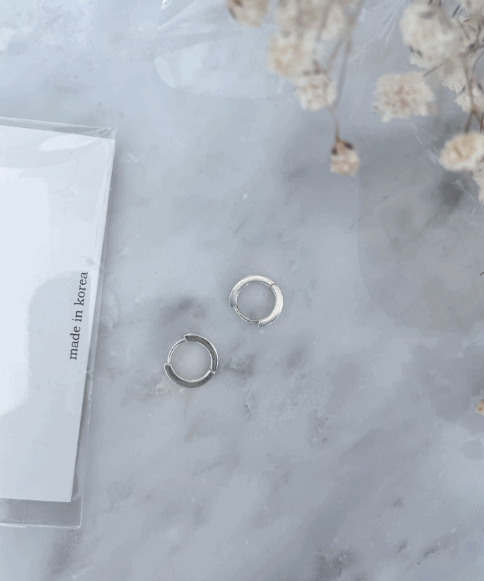 Silver Made, Small Ring Earrings/ ER8314