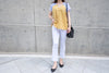 Flare Elastic 全條彈性百搭貼身小直腳, Pants/ PT8220 (WHITE S)