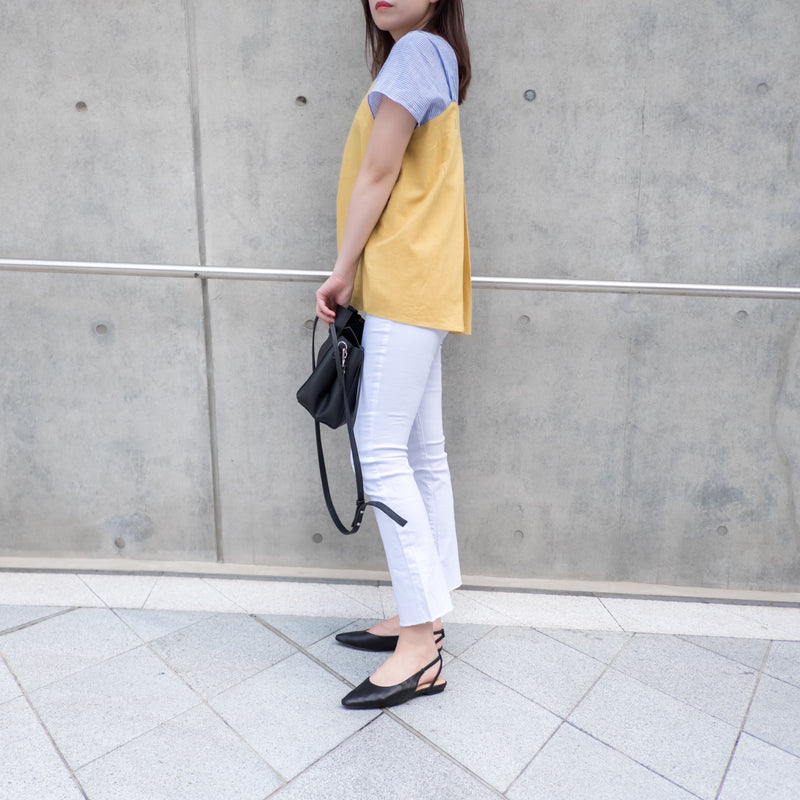 Flare Elastic 全條彈性百搭貼身小直腳, Pants/ PT8220 (WHITE S)