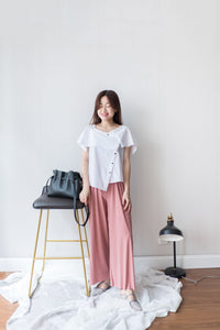 Leisure touch 彈性垂感暗直紋非常休閒直腳褲, Pants/ PT8221