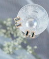Classic Glitter Rectangular Earrings / ER8017