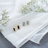 Classic Glitter Rectangular Earrings / ER8017