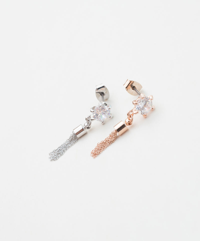 Sliver Tassel Earrings(Silver/Rose-Gold) / ER8109