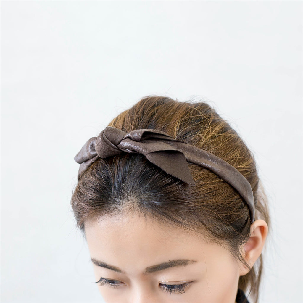 Leatherlike Side Ribbon Hairband / HA8023