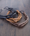 Leatherlike Side Ribbon Elastic Hairband / HA8024