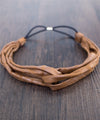 Leatherlike Side Ribbon Elastic Hairband / HA8024
