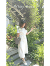 ! 𝕝𝕒𝕤𝕥 𝕗𝕖𝕨 !White Dora 小袖摺口圓領連身裙, Dress/ DS9052