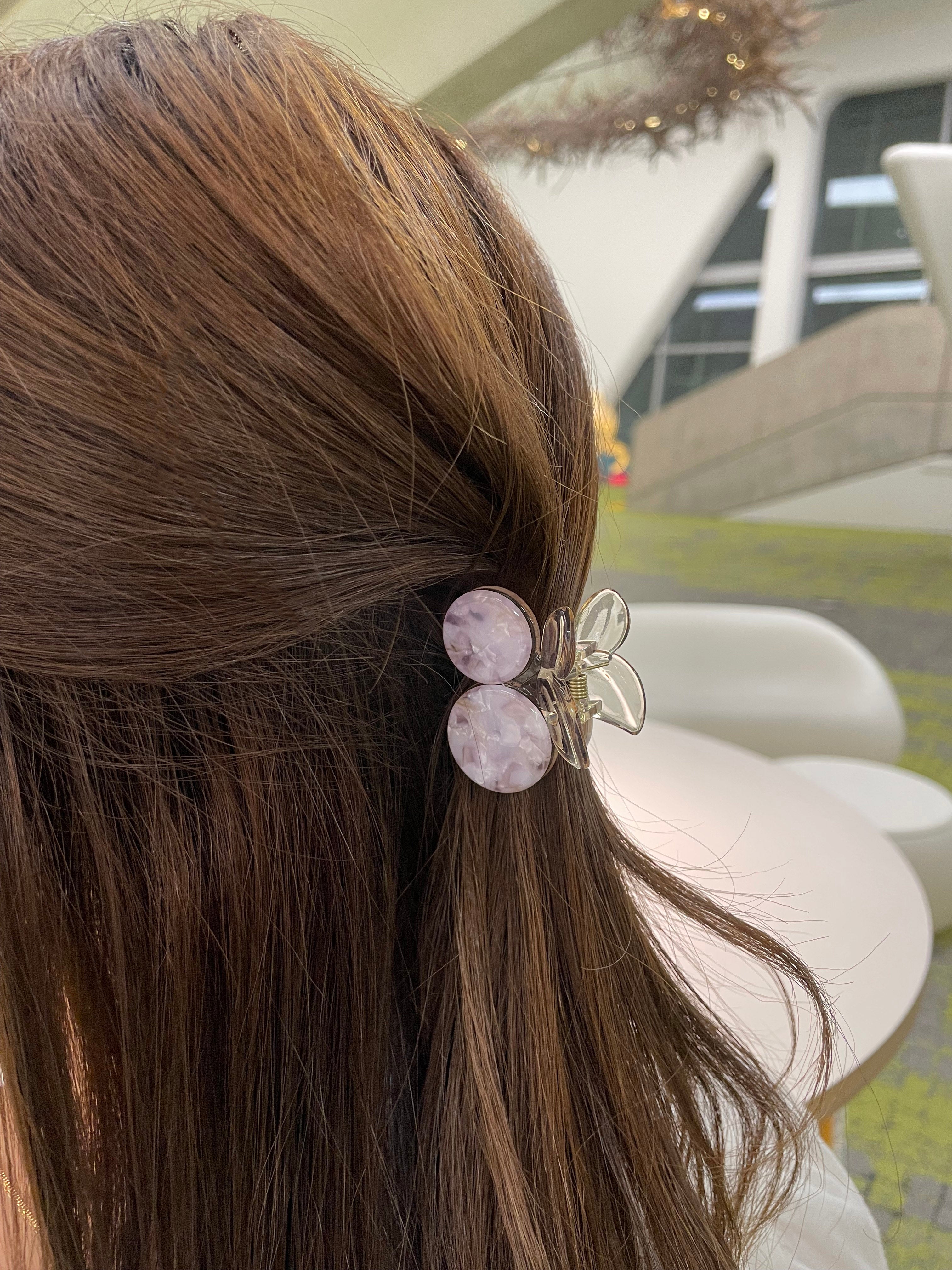Blush marble Cherry Butterfly, Clip/ HA8112