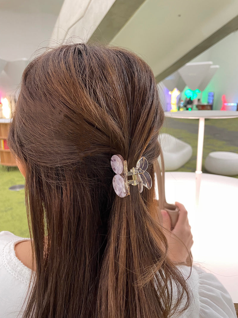 Blush marble Cherry Butterfly, Clip/ HA8112