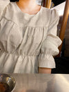Secret Check 皺條紋暗格橡筋修腰, Blouse/ BU8872 (black sold out)