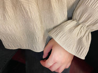 Secret Check 皺條紋暗格橡筋修腰, Blouse/ BU8872 (black sold out)