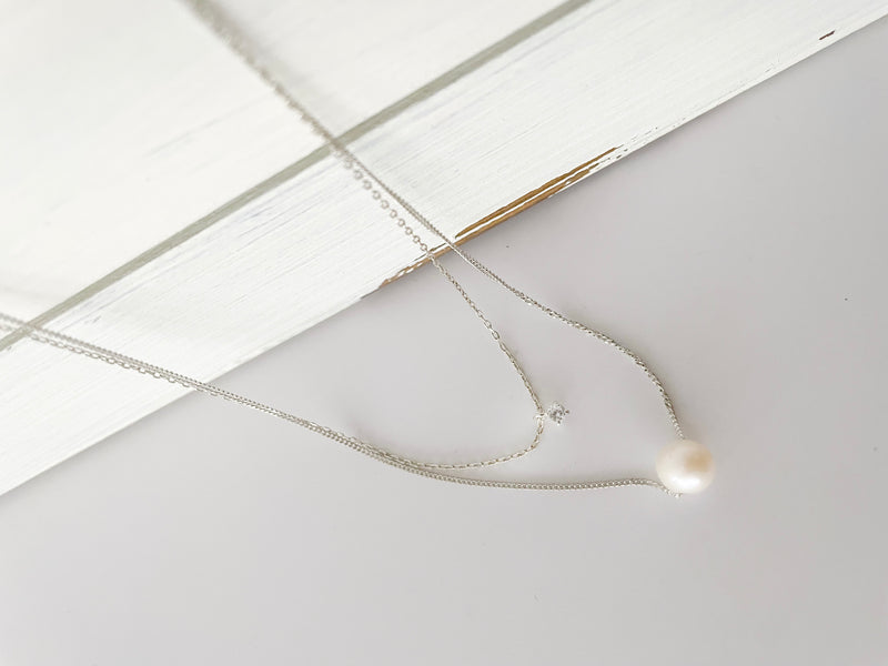 (S925 Silver) Double Loop 全條純銀, Necklace/ NL8144
