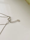 (S925 Silver) Double Loop 全條純銀, Necklace/ NL8144