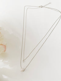 (S925 Silver) Double Loop 全條純銀, Necklace/ NL8144