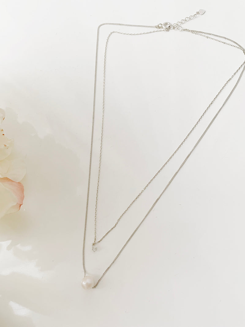 (S925 Silver) Double Loop 全條純銀, Necklace/ NL8144