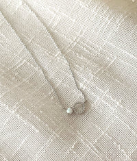 Moon Stone & Oval Crystal, Necklace/ NL8149
