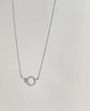 Moon Stone & Oval Crystal, Necklace/ NL8149