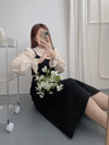 【訂造中獨家款 限量發售 】Ruffle 淺杏色小寬花邊企領, Blouse/ BU8875 （Pre-order)