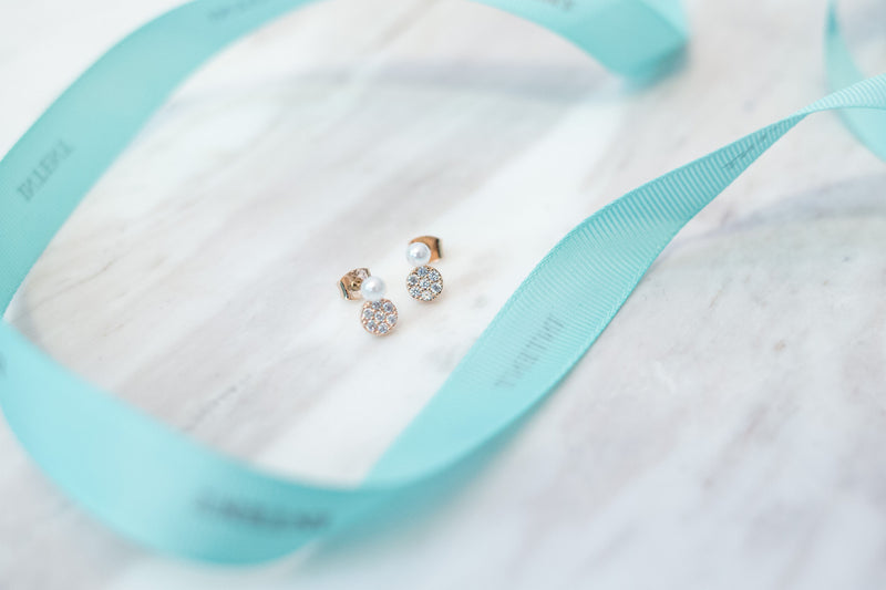 "Champaign" Pearl & Sparkle Earrings / ER8145