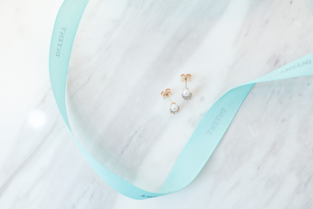 "Champaign" Pearl & Sparkle Earrings / ER8145