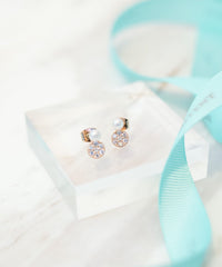 "Champaign" Pearl & Sparkle Earrings / ER8145