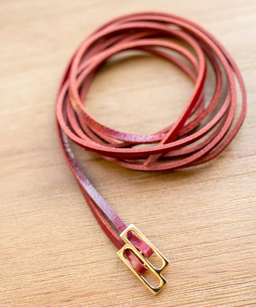 Double Loop Leather Belt/ BT8010 (pre-order)