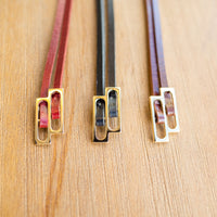 Double Loop Leather Belt/ BT8010 (pre-order)