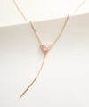 Triangle heart Long Bar Necklace / NL8076
