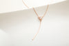 Triangle heart Long Bar Necklace / NL8076