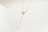 Triangle heart Long Bar Necklace / NL8076