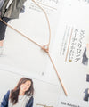 Triangle heart Long Bar Necklace / NL8076
