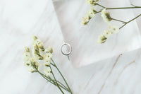 Silver Oval Geometric Ring  (Free size) / RN8016