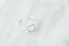 Silver Oval Geometric Ring  (Free size) / RN8016
