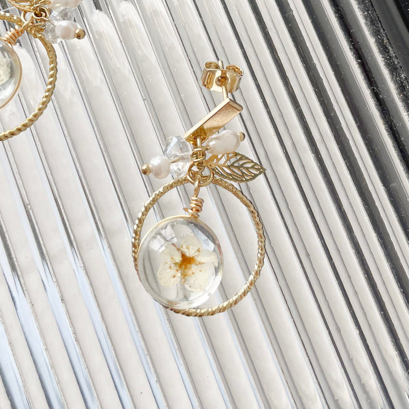 Dry Floral Pearl, Drop Earrings/ ER8323
