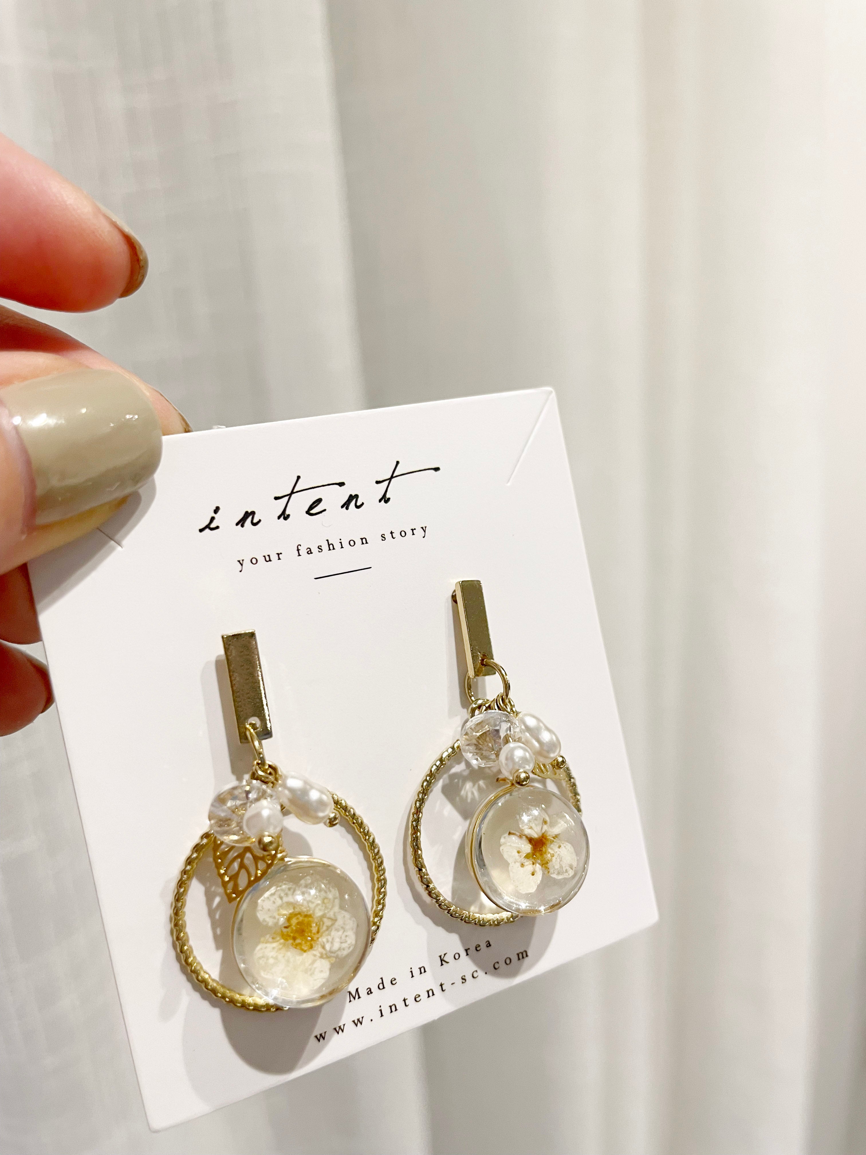 Dry Floral Pearl, Drop Earrings/ ER8323