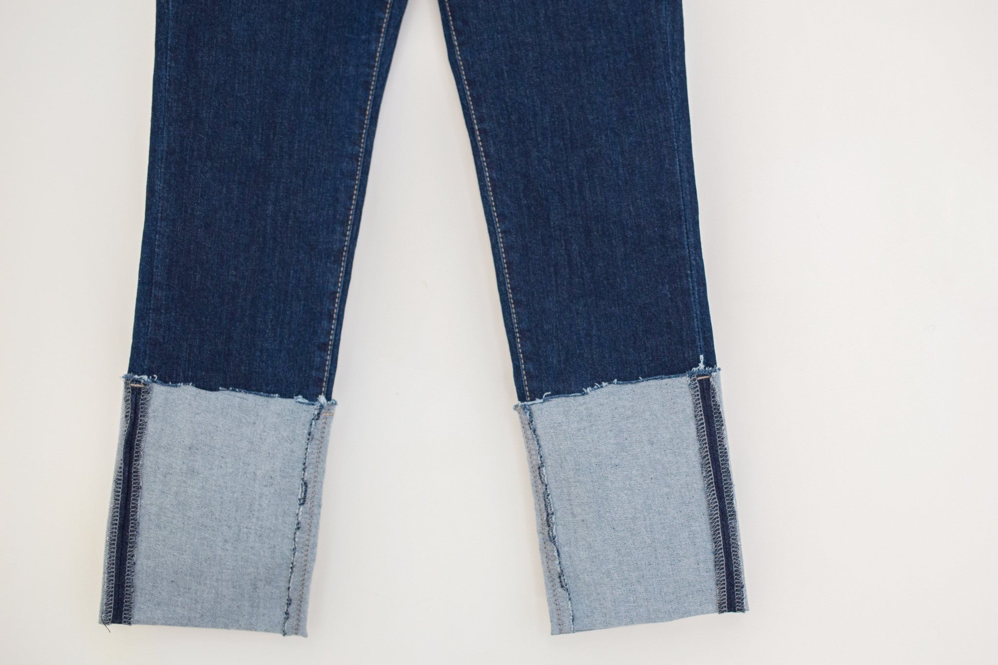 Elastic folded end jeans/ PT8077