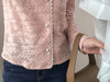 Romance Lace 粉色微彈幼細雕花邊蕾絲紋, Blouse or Outer/ BU8614