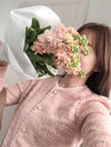 Romance Lace 粉色微彈幼細雕花邊蕾絲紋, Blouse or Outer/ BU8614