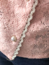 Romance Lace 粉色微彈幼細雕花邊蕾絲紋, Blouse or Outer/ BU8614