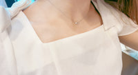 Moon Stone & Oval Crystal, Necklace/ NL8149