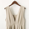 PLEATED VEST 開V領口腰線下百褶背心裙, DRESS/ DS8829