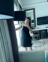Classic Halter 雙色顯瘦入膊隱形口袋, Dress/ DS9105 （black sold out)