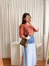 Border 雙色設計後開叉牛仔裙, Skirt/ SK8637
