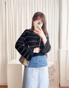 Border 雙色設計後開叉牛仔裙, Skirt/ SK8637