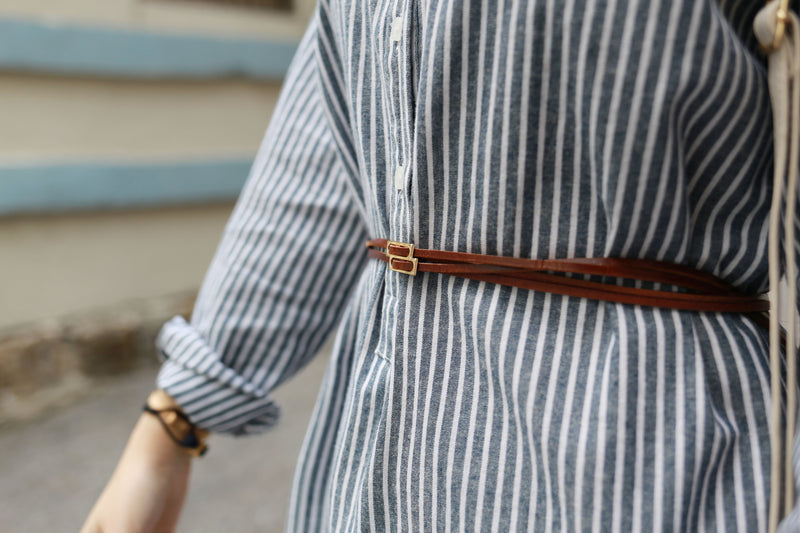 Double Loop Leather Belt/ BT8010 (pre-order)