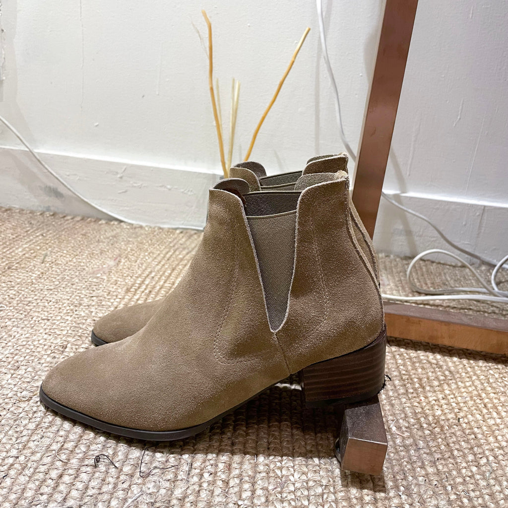 genuine leather Elastic Ankle Boots/ SH8106