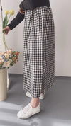 Check One Piece 假兩件高領口袋左右開叉格子裙, Dress/ DS9161