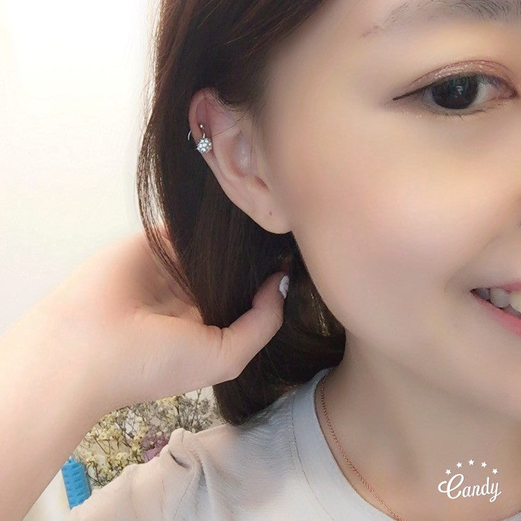 Crystal Ball Ear Cuff 耳夾/ ER8127